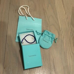 Tiffany Co Sterling Lapis Bracelet